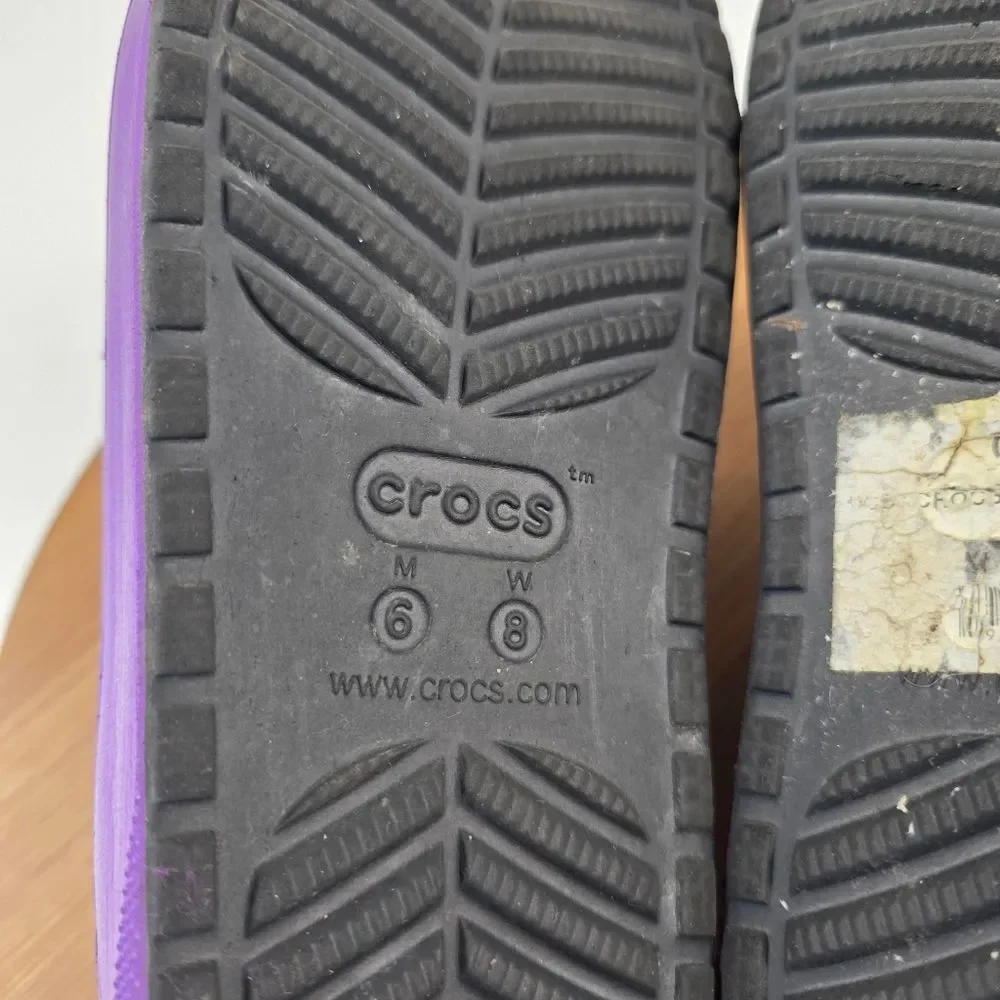 Mcdonald`s x Crocs‎ Grimace Purple Unisex Cozzzy Sandals Sz 8 Womens Sz 6 Mens